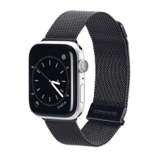 DUX DUCIS Apple Watch 1-6, SE, SE (2022) (42 / 44 mm) / Watch 7-8 (45 mm) / Watch Ultra (49 mm), fém pótszíj, mágneses zár, milánói stílus, Dux Ducis Milanese, fekete okosóra kellék