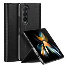 DUX DUCIS Bril tok Samsung Galaxy Z Fold4 , flip pénztárca állvánnyal, fekete színű tok és táska