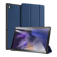DUX DUCIS DOMO tok álló, bőr hatású (aktív FLIP, oldalra nyíló, TRIFOLD asztali tartó funkció, textil minta) SÖTÉTKÉK Samsung Galaxy Tab A8 10.5 WIFI (2021) SM-X200, Samsung Galaxy Tab A8 tablet tok