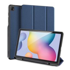 DUX DUCIS DOMO tok álló, bőr hatású (aktív FLIP, oldalra nyíló, TRIFOLD S pencil tartó, textil minta) SÖTÉTKÉK [Samsung Galaxy Tab S6 Lite 10.4 LTE (SM-P619) 2022] (5996457968336) - Tablet tok tablet tok