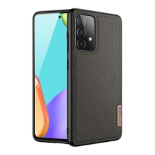 DUX DUCIS Fino szilikon mobiltelefon tok - barna, rács minta (Samsung Galaxy A72) tok és táska