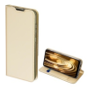 DUX DUCIS GP-103522 Skin Pro tok, bőr hatású, flip, bankkártya tartó, asztali tartó funkció, arany