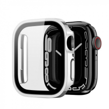 DUX DUCIS Hamo Apple Watch 7/8/9 45mm tok kijelzővédő felülettel, ezüst okosóra kellék