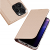 DUX DUCIS Iphone 16 Pro Max Skin Pro Tok Álló, Bőr Hatású Flip, Asztali Tartó, Rózsaszín (6934913004227)