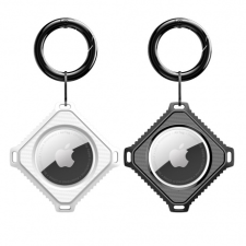 DUX DUCIS Key Ring 2x tok Apple AirTag, fehér/fekete tok és táska
