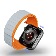 DUX DUCIS LD - szilikon szíj Apple Watch 42/44/45/49mm szürke/narancssárga okosóra kellék