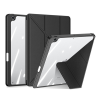 DUX DUCIS MAGI ORIGAMI tok álló, bőr hatású (aktív FLIP, oldalra nyíló, TRIFOLD asztali tartó funkció) FEKETE Apple IPAD 10.2 (2019), Apple IPAD 10.2 (2020), Apple IPAD 10.2 (2021)