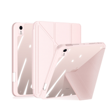 DUX DUCIS Magi tok iPad mini 2021 intelligens tok állvánnyal és Apple Pencil tartóval rózsaszínű tablet tok