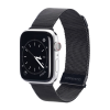 DUX DUCIS pótszíj (egyedi méret, alumínium, milánói, mágneses zár) FEKETE Apple Watch Series 2 42mm, Apple Watch Series 3 42mm, Apple Watch Series 4 44mm, Apple Watch Series 5 44mm, Apple Watc