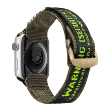 DUX DUCIS pótszíj (egyedi méret, nylon, tépőzáras, légáteresztő, állítható) ZÖLD Apple Watch Series 6 44mm, Apple Watch Series 8 45mm, Apple Watch Series 5 44mm, Apple Watch Series SE 44m okosóra kellék