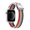 DUX DUCIS pótszíj (egyedi méret, textil, szivárvány minta, állítható) SZÍNES Apple Watch Series 7 41mm, Apple Watch Series SE 2 40mm, Apple Watch Series 2 38mm, Apple Watch Series 3 38mm, App