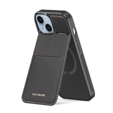 DUX DUCIS RAFI MAG szilikon telefonvédő (kitámasztó, bankkártya tartó, RFID védelem, Magsafe kompatibilis) FEKETE Apple iPhone 13, Apple iPhone 14 tok és táska