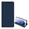 DUX DUCIS Samsung Galaxy S22 Plus 5G (SM-S906) skin pro tok álló, bőr hatású (flip, bankkártya tartó) sötétkék