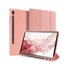 DUX DUCIS Samsung Galaxy Tab S9 11.0 SM-X710 / X716B, mappa tok, Trifold, S Pen tartóval, Dux Ducis Domo, rózsaszín tablet tok