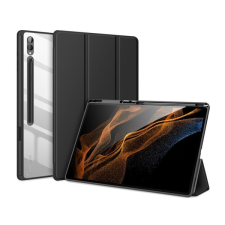 DUX DUCIS Samsung Galaxy Tab S9 Ultra 14.6 SM-X910 / X916B, mappa tok, Trifold, légpárnás sarok, közepesen ütésálló, S-Pen tartóval, átlátszó hátlap, Dux Ducis Toby, fekete (RS147079) tablet tok