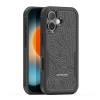 DUX DUCIS SHLD defender szilikon telefonvédő (erős ütésállóság, MagSafe, terep minta) FEKETE Apple iPhone 17