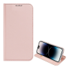 DUX DUCIS Skin Pro Apple iPhone 15 Pro Flip Tok - Rozéarany (GP-144812)