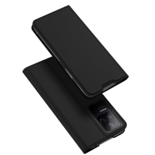 DUX DUCIS Skin Pro bőr könyvtok Xiaomi Poco F4 5G, fekete tok és táska