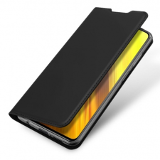 DUX DUCIS Skin Pro bőr könyvtok Xiaomi Poco M3 / Redmi 9T, fekete tok és táska