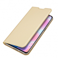DUX DUCIS Skin Pro bőr könyvtok Xiaomi Redmi K40 / Poco F3, arany tok és táska