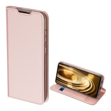 DUX DUCIS Skin Pro bőrhatású flip mobiltelefon tok - rozéarany (Samsung Galaxy A72) tok és táska
