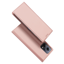 DUX DUCIS Skin Pro Case For Xiaomi Redmi Note 12 Pro / Poco X5 Pro 5G flipes tok pénztárcával és állvánnyal rózsaszín tok és táska