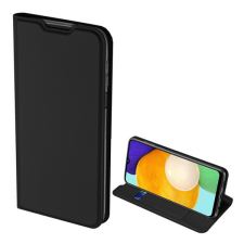 DUX DUCIS SKIN PRO tok álló, bőr hatású (FLIP, oldalra nyíló, bankkártya tartó, asztali tartó funkció) FEKETE [Samsung Galaxy A03s ... tok és táska