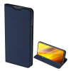 DUX DUCIS SKIN PRO tok álló, bőr hatású (FLIP, oldalra nyíló, bankkártya tartó, asztali tartó funkció) SÖTÉTKÉK Xiaomi Redmi 9T, Xiaomi Poco M3