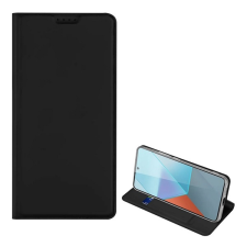 DUX DUCIS SKIN PRO tok álló, bőr hatású (FLIP, oldalra nyíló, kártyazseb, asztali tartó) FEKETE Xiaomi Redmi Note 13 Pro 5G tok és táska