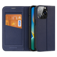 DUX DUCIS Skin X2 tok iPhone 14 Pro mágneses flip tok kék tok és táska