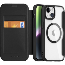 DUX DUCIS Skin X iPhone 15 fekete flipes bőr tok tok és táska