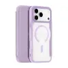 DUX DUCIS SKIN X PRO tok álló, bőr hatású (FLIP, oldalra nyíló, RFID, MagSafe) LILA (GP-173346)