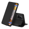 DUX DUCIS SKIN X tok álló, bőr hatású (FLIP, oldalra nyíló, asztali tartó, vezeték nélküli töltés támogatás) FEKETE [Samsung Galaxy A42 5G (SM-A425F)] (5996591078267)