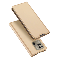 DUX DUCIS Telefontok Xiaomi Redmi 10C - Dux Ducis arany flipcover tok tok és táska