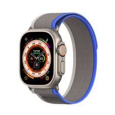 DUX DUCIS Tépőzáras sportpánt Apple Watch Ultra/8/7/6/SE/5/4/3/2/1 (42, 44, 45, 49mm) Dux Ducis szíj YJ verzió - kék szürke tok okosóra kellék