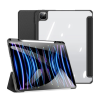 DUX DUCIS TOBY tok álló, bőr hatású (aktív FLIP, oldalra nyíló, TRIFOLD, asztali tartó, ceruza tartó) FEKETE Apple IPAD Pro 13 (2024)