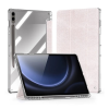 DUX DUCIS UNID tok álló, textil hatású (aktív FLIP, oldalra nyíló, TRIFOLD, asztali tartó, ceruza tartó) RÓZSASZÍN Samsung Galaxy Tab S10 Plus LTE (SM-X826B) / Galaxy Tab S10 Plus WIFI (SM-X820) (GP-162948) (GP-162948)