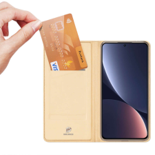 DUX DUCIS Xiaomi 13 Dux Ducis Skin Pro flip tok, Arany tok és táska