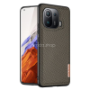 DUX DUCIS Xiaomi Mi 11 Pro, Műanyag hátlap védőtok + szilikon keret, fényvisszaverő szövet hátlap, rács minta, Dux Ducis Fino, zöld