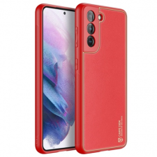 DUX DUCIS Yolo bőr tok Samsung Galaxy S21 Plus 5G, piros tok és táska