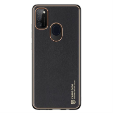 DUX DUCIS Yolo elegáns tok puha TPU, műbőr Samsung Galaxy M30s fekete tok és táska
