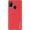 DUX DUCIS Yolo Elegáns Tok Puha TPU, Műbőr Samsung Galaxy M30s Piros (6934913054246)