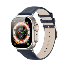 DUX DUCIS YS Apple Watch 38/40/41mm bőr szíj, kék okosóra kellék