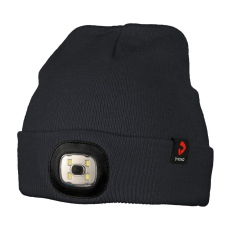 DYKENO ALAPOX LED láthatósági bélelt sapka LED-es fejlámpával fekete