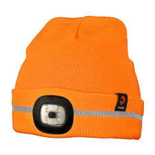 DYKENO ALAPOX LED láthatósági bélelt sapka LED-es fejlámpával fényvisszaverő narancssárga munkaruha