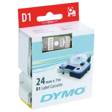 DYMO címke LM D1 alap 24mm fehér betű / víztiszta alap etikett