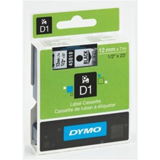 DYMO "D1" Feliratozógép szalag 12 mm x 7 m fekete-víztiszta (GD45010) (GD45010) etikett