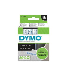 DYMO Feliratozógép szalag, 12 mm x 7 m, dymo &quot;d1&quot;, fehér-kék s0720540 nyomtató kellék