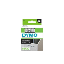 DYMO Feliratozógép szalag Dymo D1 S0720530/45013 12mmx7m, ORIGINAL, fekete/fehér nyomtató kellék