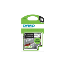 DYMO Feliratozógép szalag tartós poliészter Dymo D1 S0718070 19mmx5,5m, ORIGINAL, fekete/fehér információs címke